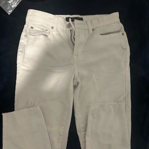 Aeropostale White high waisted cropped begging.